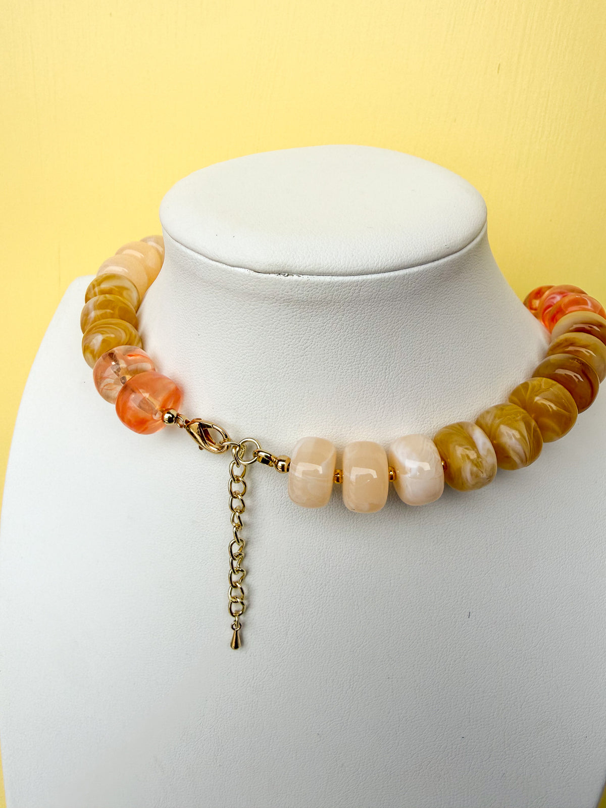 Classic Beaded Necklace With Heart Pendant - 15mm - N0031