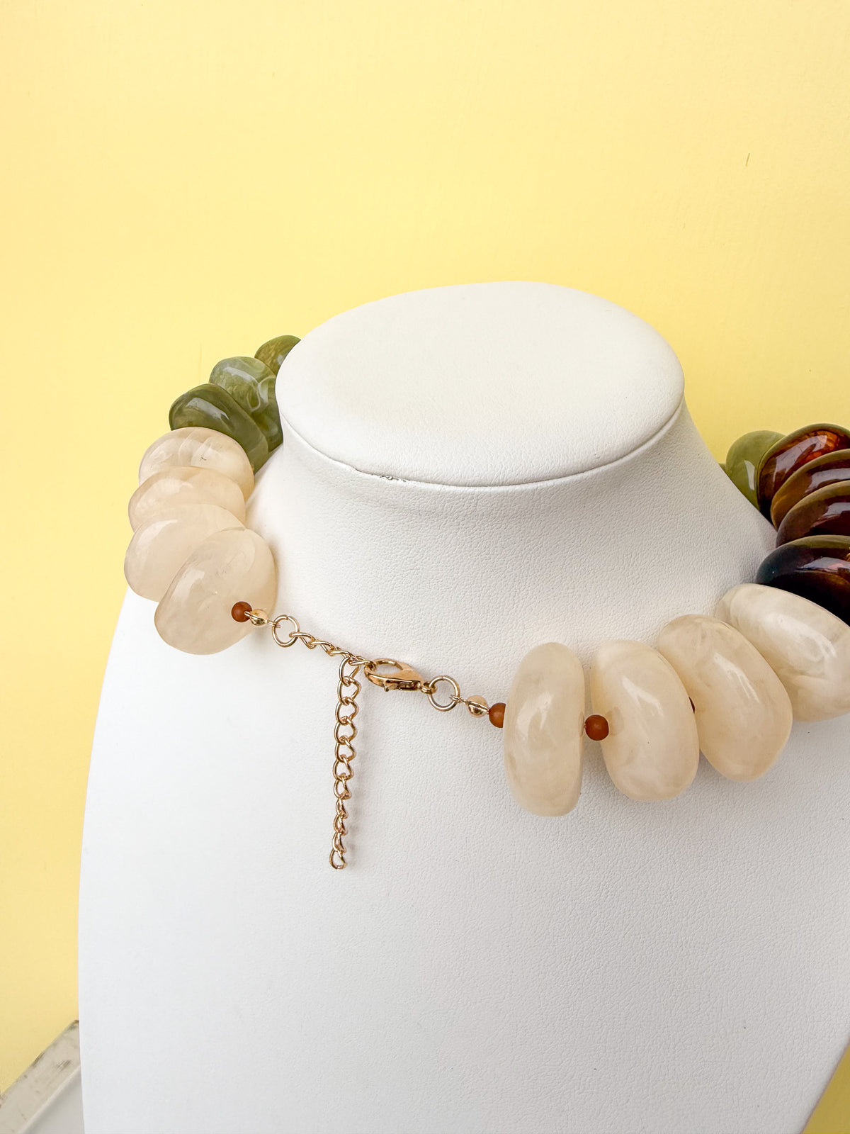 Multicolor Chunky Rondelle Bead Necklace - 30mm - N0009