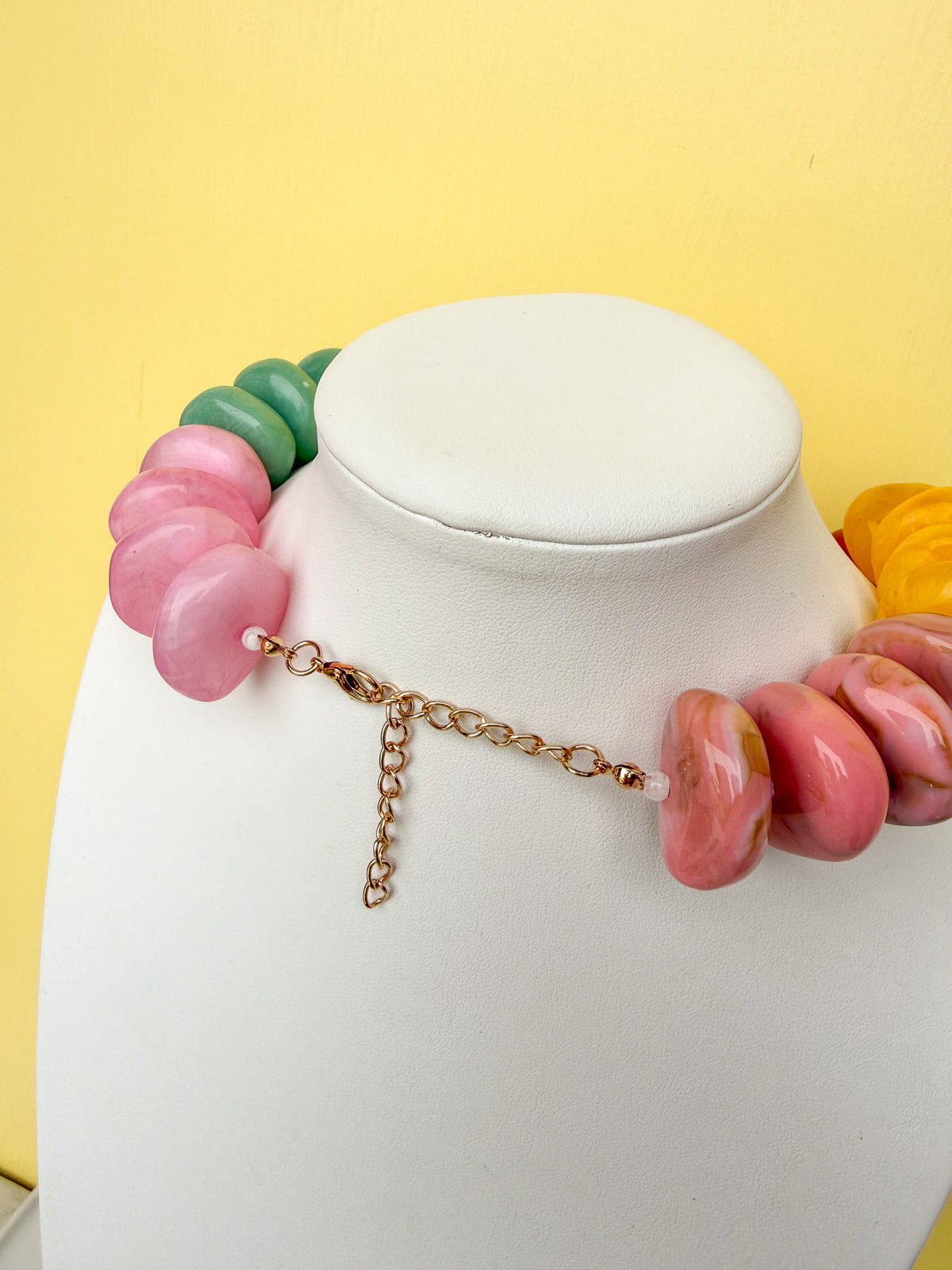 Multicolor Chunky Rondelle Bead Necklace - 30mm - N0009